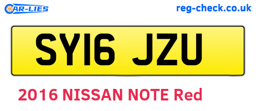 SY16JZU are the vehicle registration plates.