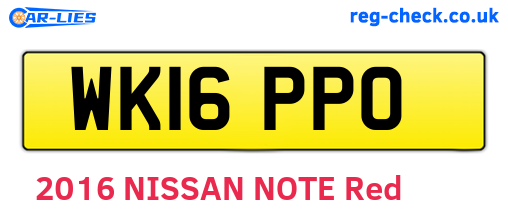 WK16PPO are the vehicle registration plates.