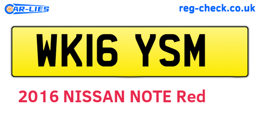 WK16YSM are the vehicle registration plates.
