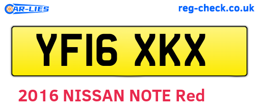 YF16XKX are the vehicle registration plates.