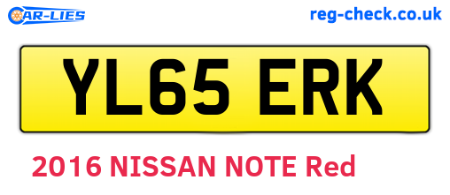 YL65ERK are the vehicle registration plates.
