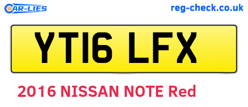 YT16LFX are the vehicle registration plates.