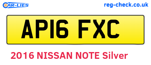 AP16FXC are the vehicle registration plates.