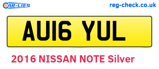 AU16YUL are the vehicle registration plates.