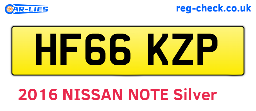 HF66KZP are the vehicle registration plates.