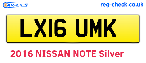 LX16UMK are the vehicle registration plates.