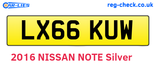 LX66KUW are the vehicle registration plates.