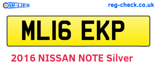 ML16EKP are the vehicle registration plates.