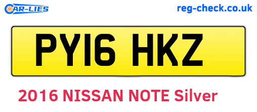 PY16HKZ are the vehicle registration plates.