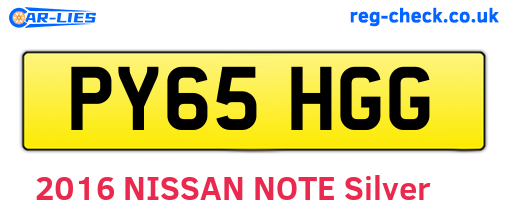 PY65HGG are the vehicle registration plates.