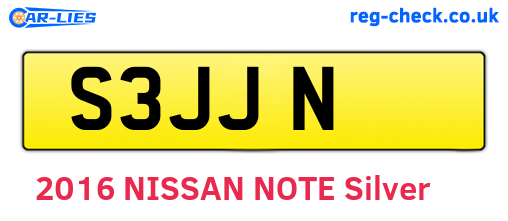 S3JJN are the vehicle registration plates.