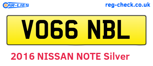 VO66NBL are the vehicle registration plates.