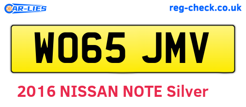 WO65JMV are the vehicle registration plates.