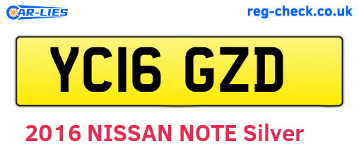 YC16GZD are the vehicle registration plates.