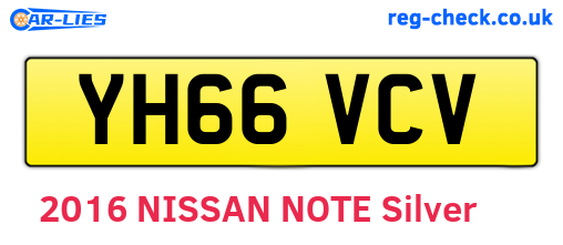 YH66VCV are the vehicle registration plates.
