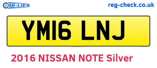 YM16LNJ are the vehicle registration plates.