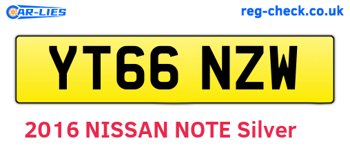 YT66NZW are the vehicle registration plates.