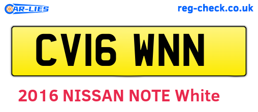 CV16WNN are the vehicle registration plates.