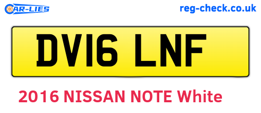 DV16LNF are the vehicle registration plates.