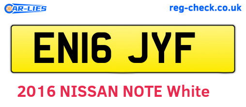 EN16JYF are the vehicle registration plates.