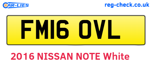 FM16OVL are the vehicle registration plates.
