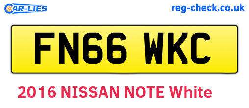 FN66WKC are the vehicle registration plates.