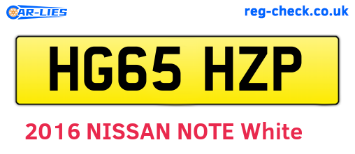 HG65HZP are the vehicle registration plates.