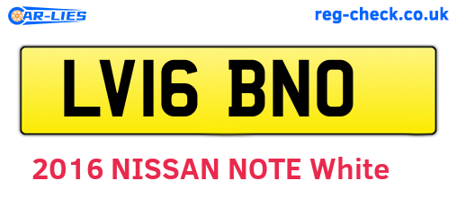 LV16BNO are the vehicle registration plates.