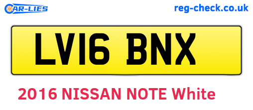 LV16BNX are the vehicle registration plates.