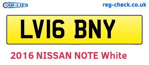 LV16BNY are the vehicle registration plates.
