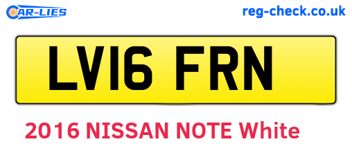 LV16FRN are the vehicle registration plates.