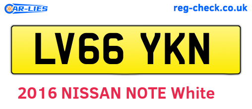 LV66YKN are the vehicle registration plates.