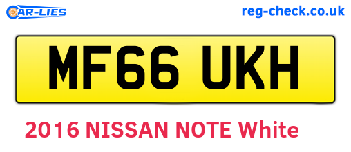 MF66UKH are the vehicle registration plates.