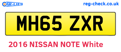 MH65ZXR are the vehicle registration plates.