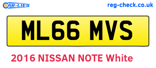 ML66MVS are the vehicle registration plates.