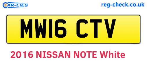 MW16CTV are the vehicle registration plates.