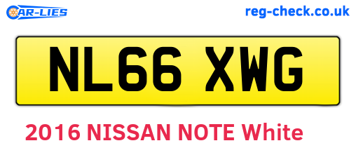 NL66XWG are the vehicle registration plates.