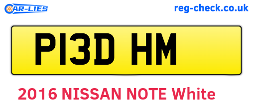 P13DHM are the vehicle registration plates.