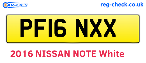 PF16NXX are the vehicle registration plates.