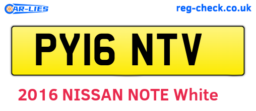 PY16NTV are the vehicle registration plates.
