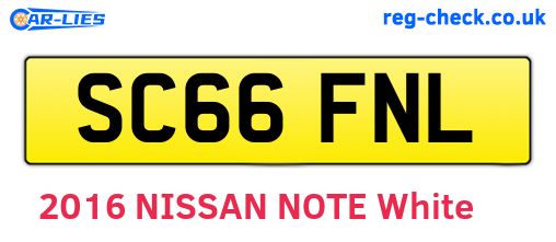 SC66FNL are the vehicle registration plates.