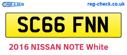 SC66FNN are the vehicle registration plates.