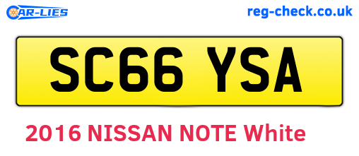 SC66YSA are the vehicle registration plates.