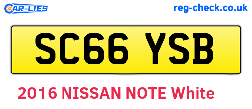 SC66YSB are the vehicle registration plates.