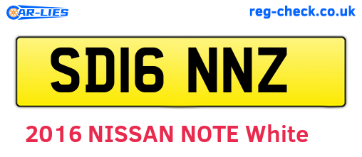 SD16NNZ are the vehicle registration plates.