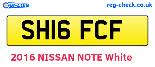 SH16FCF are the vehicle registration plates.