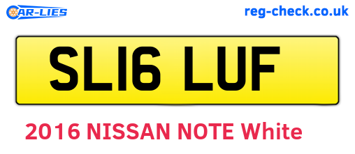 SL16LUF are the vehicle registration plates.