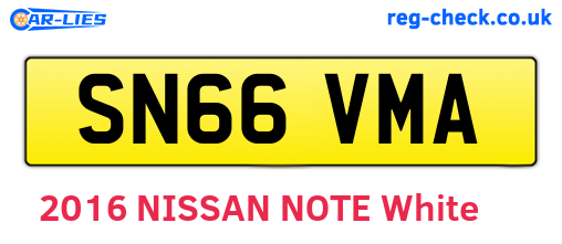 SN66VMA are the vehicle registration plates.