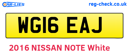 WG16EAJ are the vehicle registration plates.