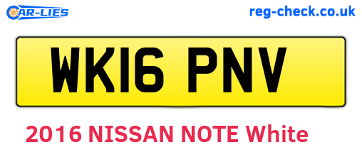 WK16PNV are the vehicle registration plates.